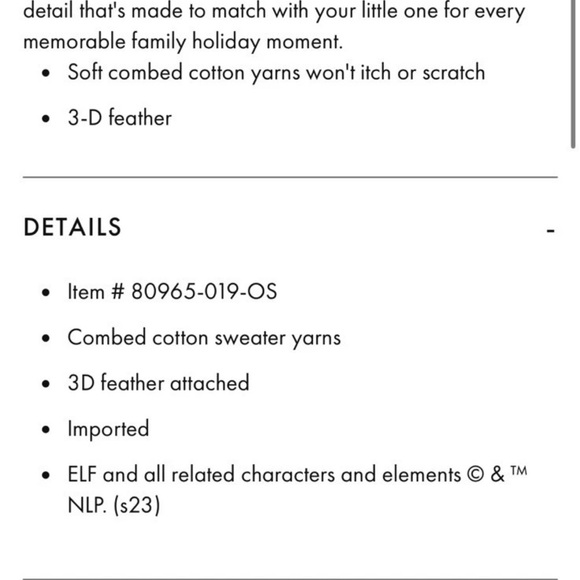 Hanna Andersson Elf Jovie Hat Kids Girls L/XL - Picture 4 of 6